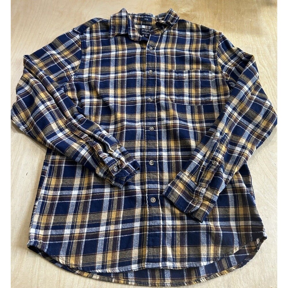 J. Crew Slim Flannel Plaid Shirt Men's Medium Slim Fit  Outdoors LOT OF 2